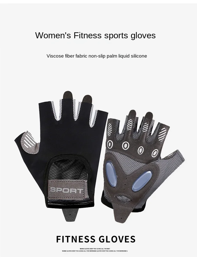 1 Pair Gym Body Building Training Fitness Gloves Sports Weight Lifting Exercise Slip-Resistant Gloves for Women Men Yoga Gloves - Image 25