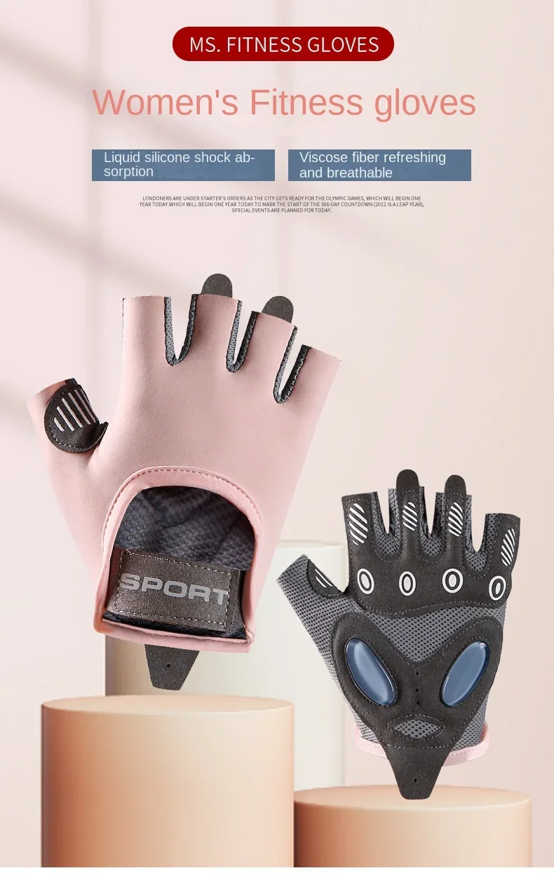1 Pair Gym Body Building Training Fitness Gloves Sports Weight Lifting Exercise Slip-Resistant Gloves for Women Men Yoga Gloves - Image 7