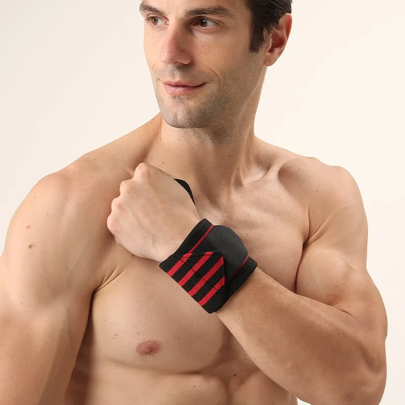 1Pcs Wristband Wrist Support Brace Straps Extra Strength Weight Lifting Wrist Wraps Bandage Fitness Gym Training Sports bandage - Image 3