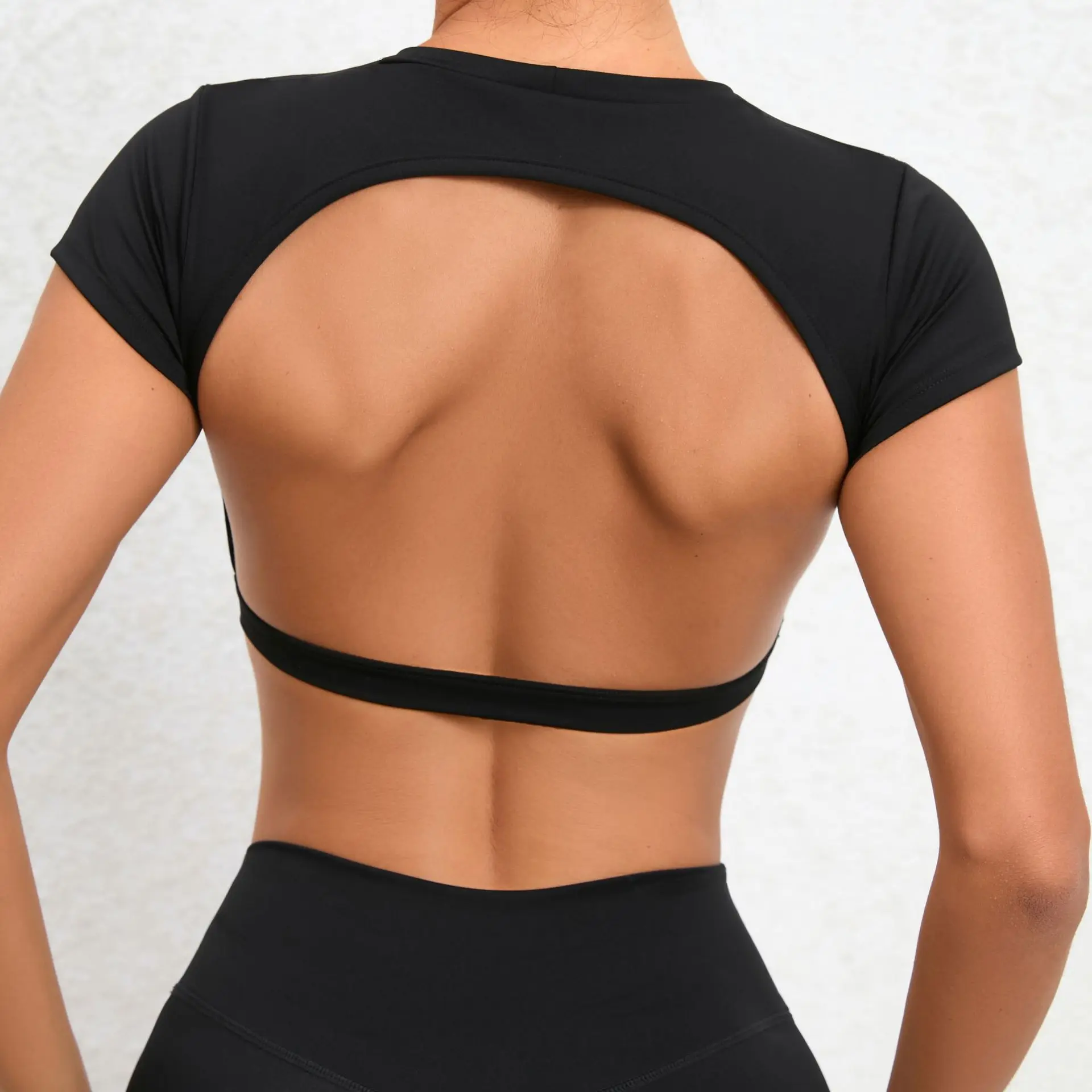 Hearuisavy Sports Shirts Breathable Workout Tops Fitness Sportswear Female Backless Yoga Clothing Sport Crop Tops Women Gym Top - Image 12