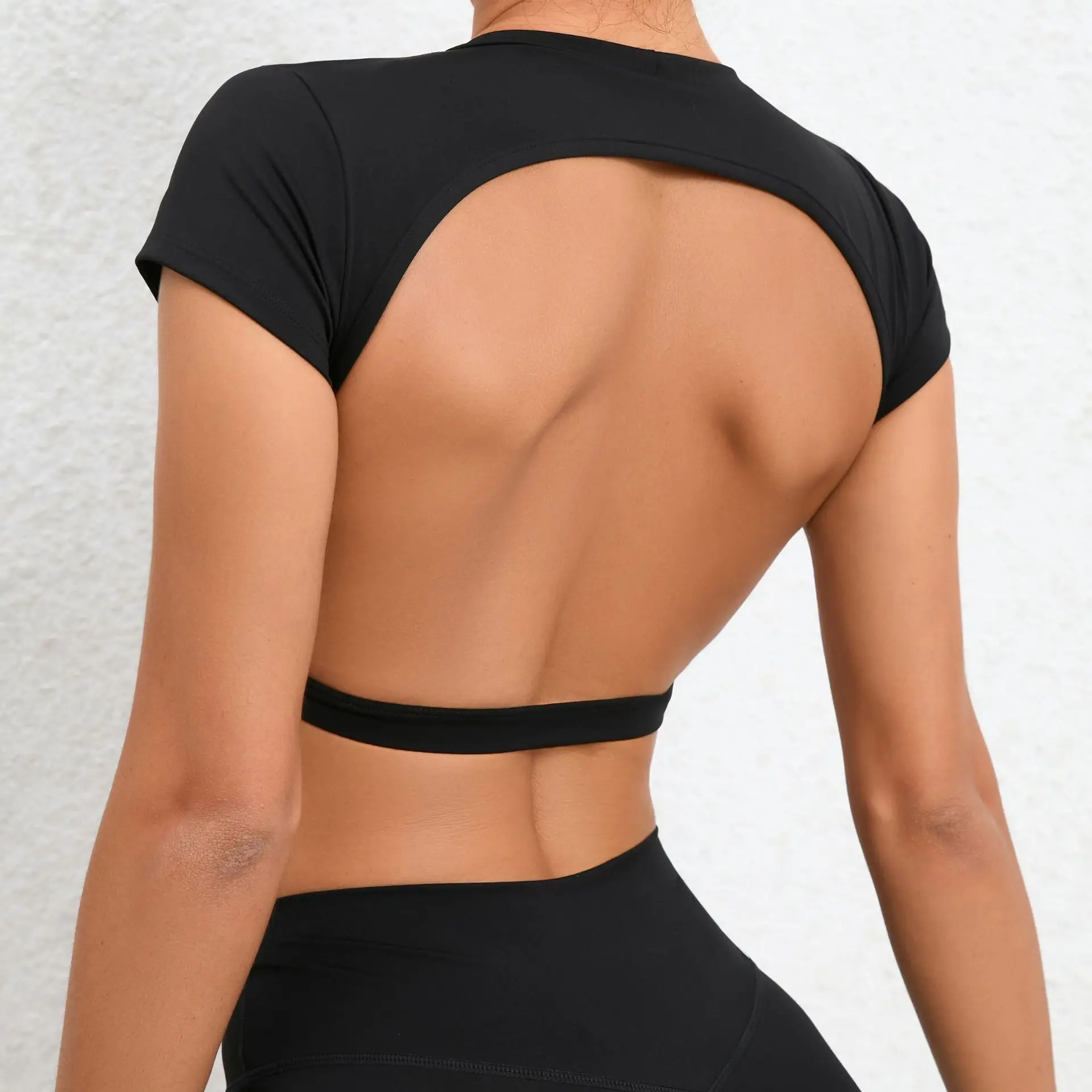 Hearuisavy Sports Shirts Breathable Workout Tops Fitness Sportswear Female Backless Yoga Clothing Sport Crop Tops Women Gym Top - Image 14