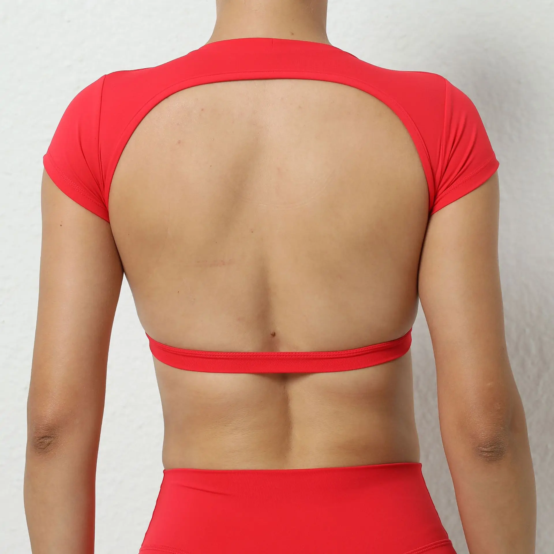 Hearuisavy Sports Shirts Breathable Workout Tops Fitness Sportswear Female Backless Yoga Clothing Sport Crop Tops Women Gym Top - Image 20