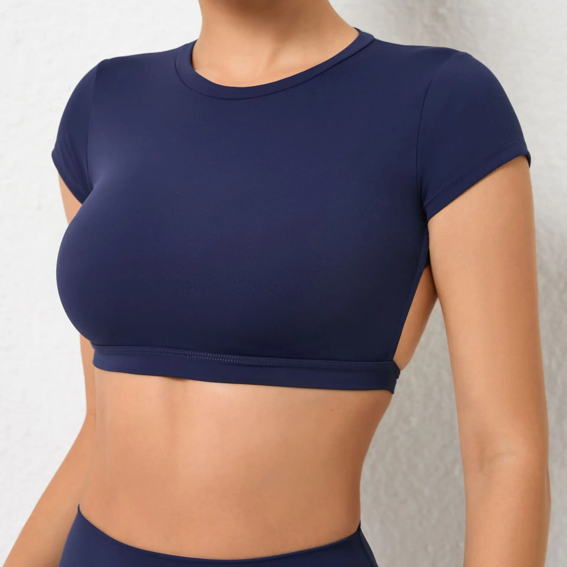 Hearuisavy Sports Shirts Breathable Workout Tops Fitness Sportswear Female Backless Yoga Clothing Sport Crop Tops Women Gym Top - Image 24