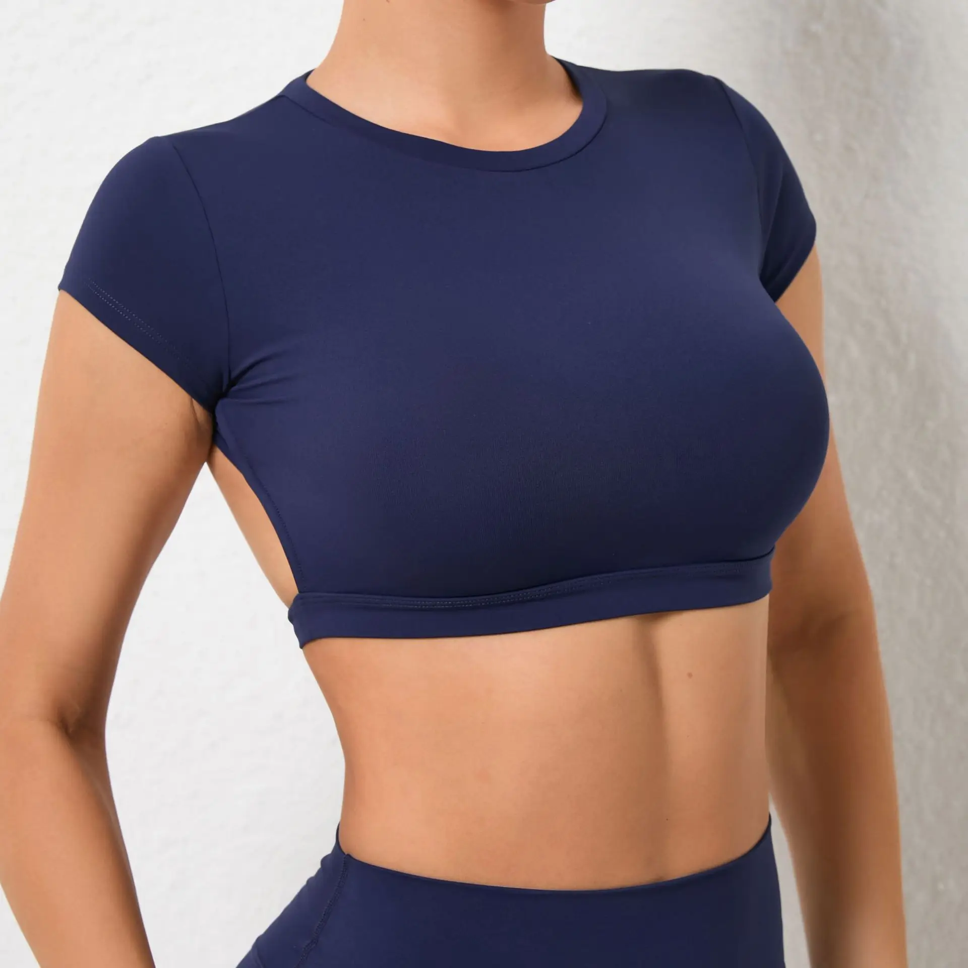 Hearuisavy Sports Shirts Breathable Workout Tops Fitness Sportswear Female Backless Yoga Clothing Sport Crop Tops Women Gym Top - Image 25