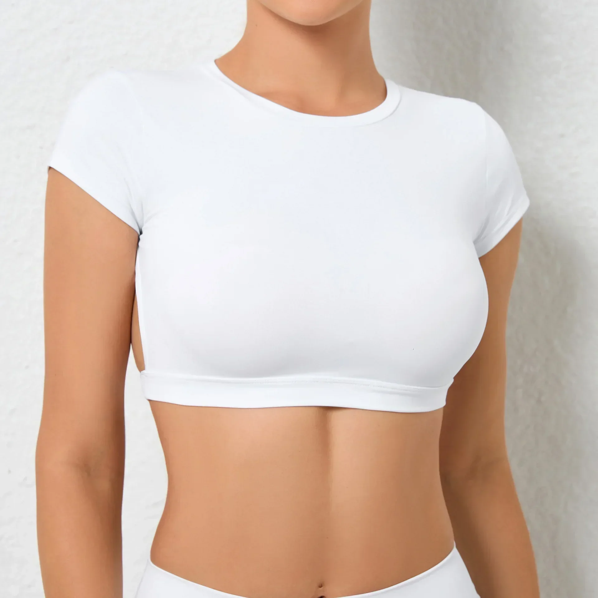 Hearuisavy Sports Shirts Breathable Workout Tops Fitness Sportswear Female Backless Yoga Clothing Sport Crop Tops Women Gym Top - Image 26