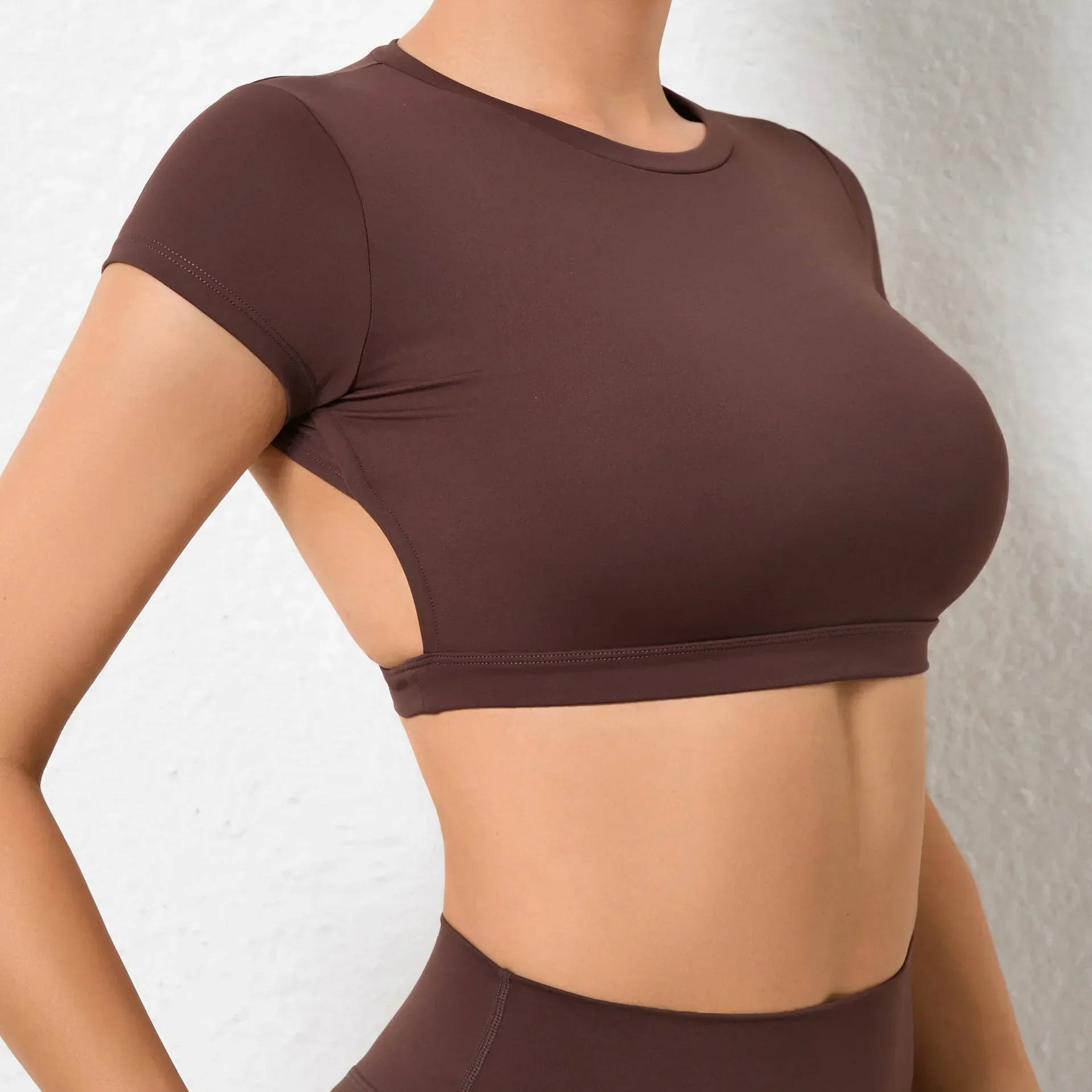 Hearuisavy Sports Shirts Breathable Workout Tops Fitness Sportswear Female Backless Yoga Clothing Sport Crop Tops Women Gym Top - Image 32