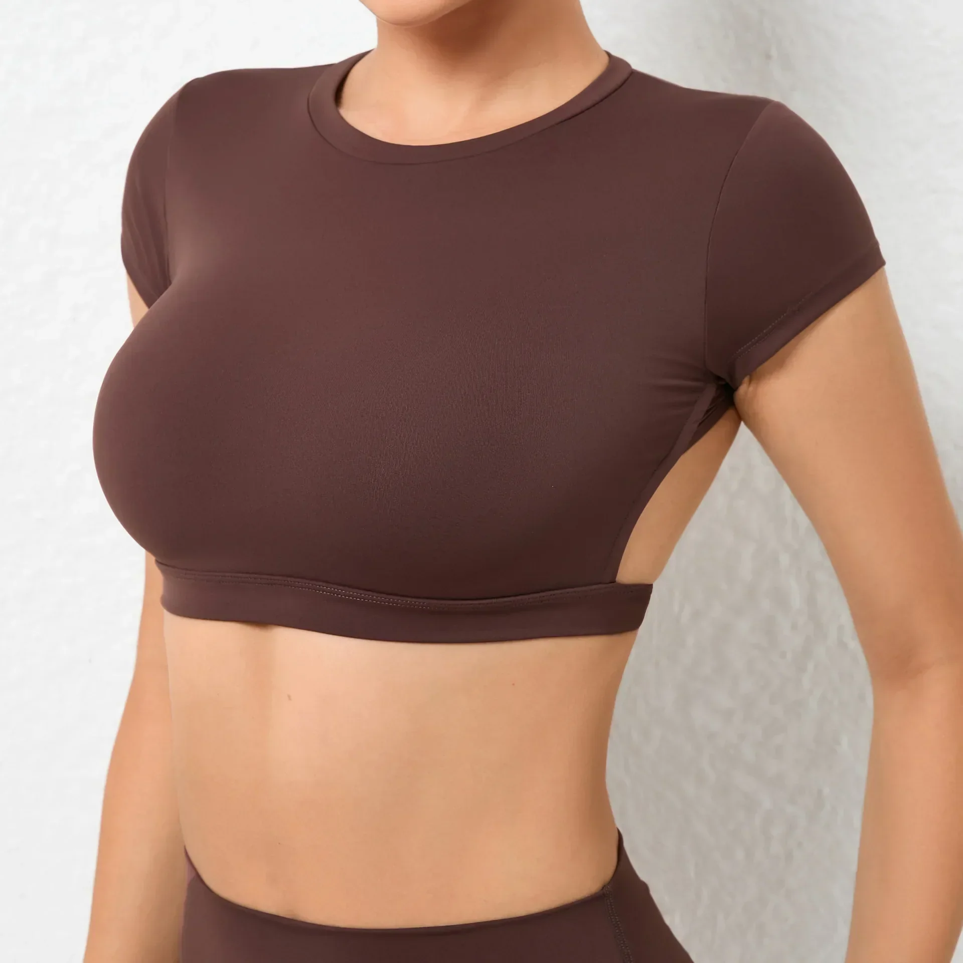 Hearuisavy Sports Shirts Breathable Workout Tops Fitness Sportswear Female Backless Yoga Clothing Sport Crop Tops Women Gym Top - Image 33