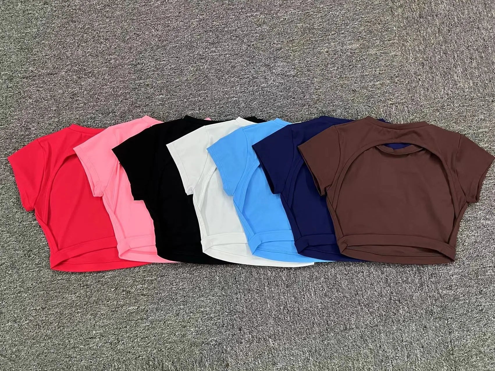 Hearuisavy Sports Shirts Breathable Workout Tops Fitness Sportswear Female Backless Yoga Clothing Sport Crop Tops Women Gym Top - Image 34